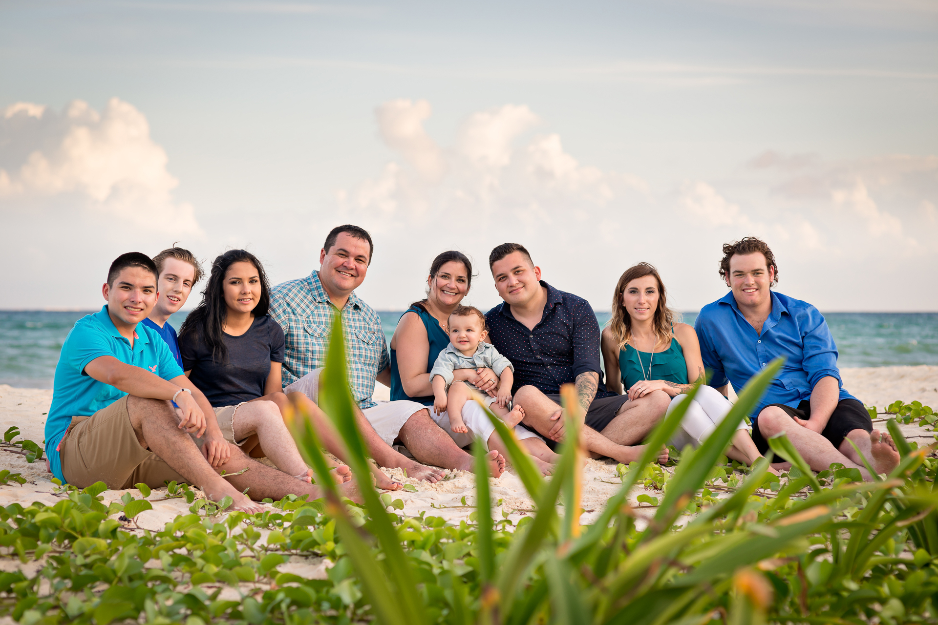 The Smith Family's Photo Session at Xaman-Ha Ruins & Playacar Beach