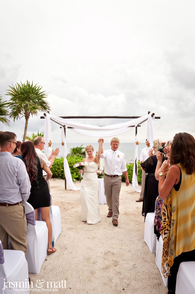Claire & Brian's Cute Destination Wedding at Barceló Maya Palace