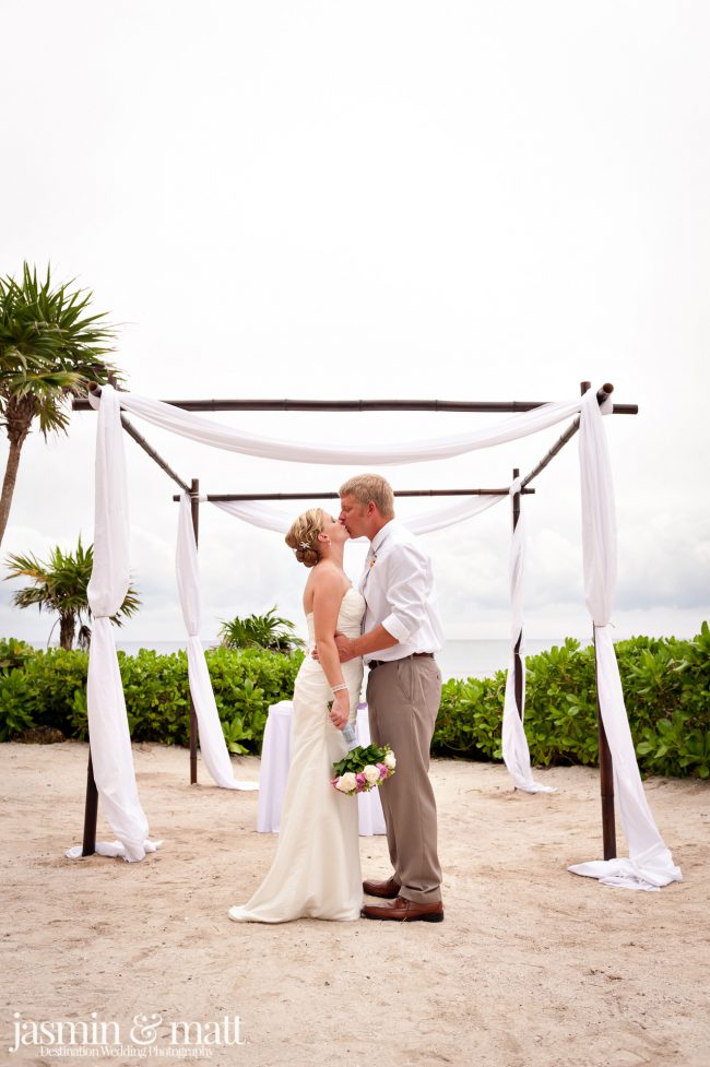 Claire & Brian's Cute Destination Wedding at Barceló Maya Palace