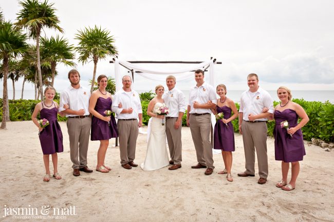 Claire & Brian's Cute Destination Wedding at Barceló Maya Palace