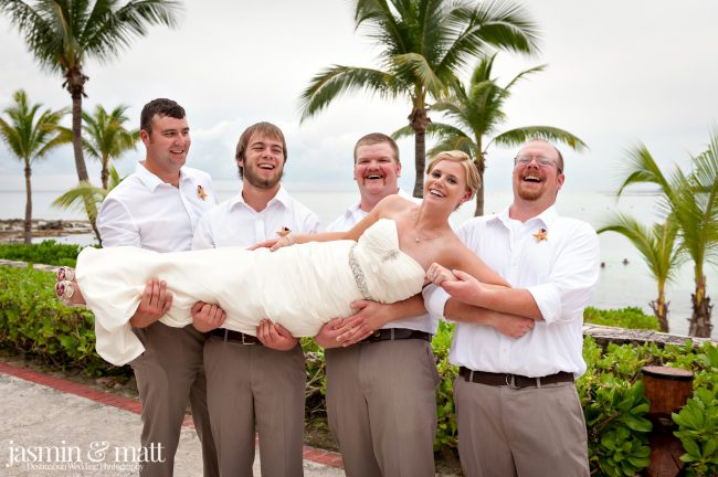 Claire & Brian's Cute Destination Wedding at Barceló Maya Palace