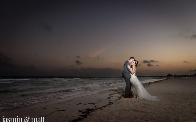 Sarah & Jonathan's Romantic, Sunset Rooftop Ceremony At Azul Sensatori