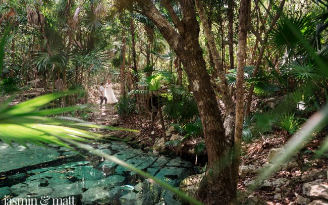 Stephanie & Lee's Magically Enchanting, Cenote Trash the Dress Session