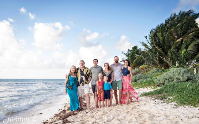 The Allen Family Photo session on Tankah Beach at Solimon Bay, Mexico