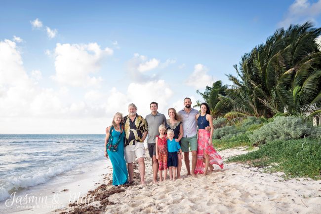 The Allen Family Photo session on Tankah Beach at Solimon Bay, Mexico