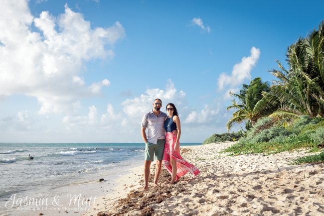 The Allen Family Photo session on Tankah Beach at Solimon Bay, Mexico