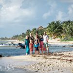The Allen Family Photo session on Tankah Beach at Solimon Bay, Mexico