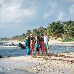 The Allen Family Photo session on Tankah Beach at Solimon Bay, Mexico