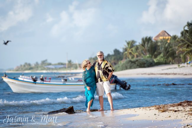 The Allen Family Photo session on Tankah Beach at Solimon Bay, Mexico