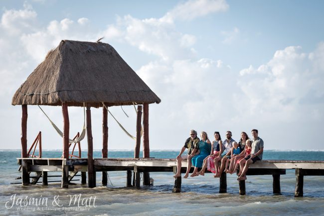 The Allen Family Photo session on Tankah Beach at Solimon Bay, Mexico