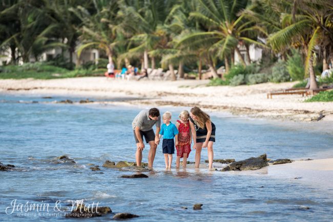 The Allen Family Photo session on Tankah Beach at Solimon Bay, Mexico