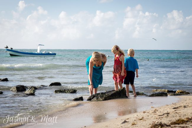 The Allen Family Photo session on Tankah Beach at Solimon Bay, Mexico