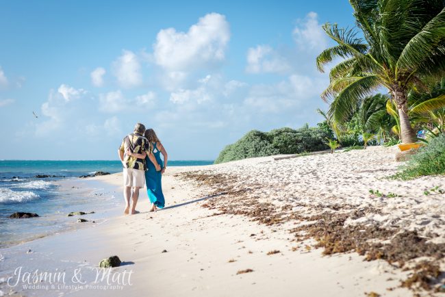 The Allen Family Photo session on Tankah Beach at Solimon Bay, Mexico