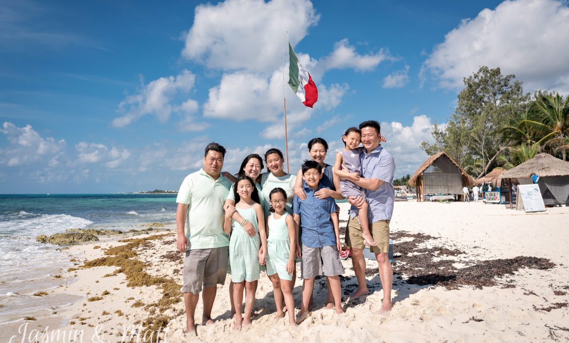 The Lee & Kim Families Spend the Day at Xcalacoco Beach, Playa del Carmen