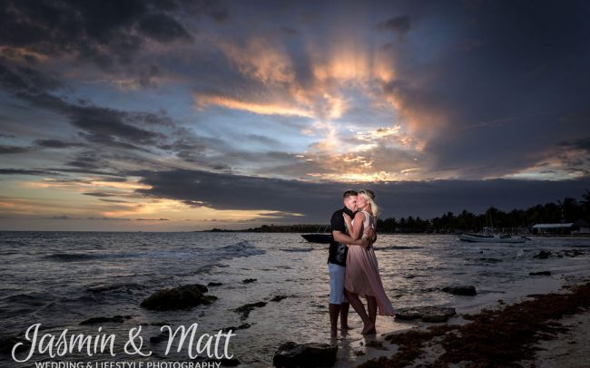 Jennifer & Bo - Playa del Carmen Engagement Photography