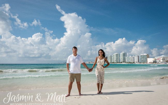 Melissa & Frank - Hyatt Ziva Cancun Engagement Photography