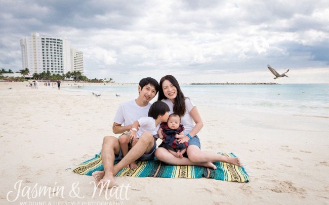 Iimura Family - Playa Gaviota Azul Cancun Family Photography