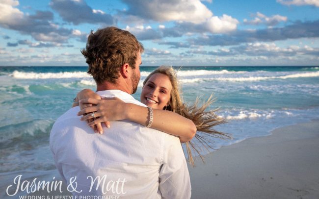 Morgan & Brandon - Playa Delfines Cancun Engagement Photography